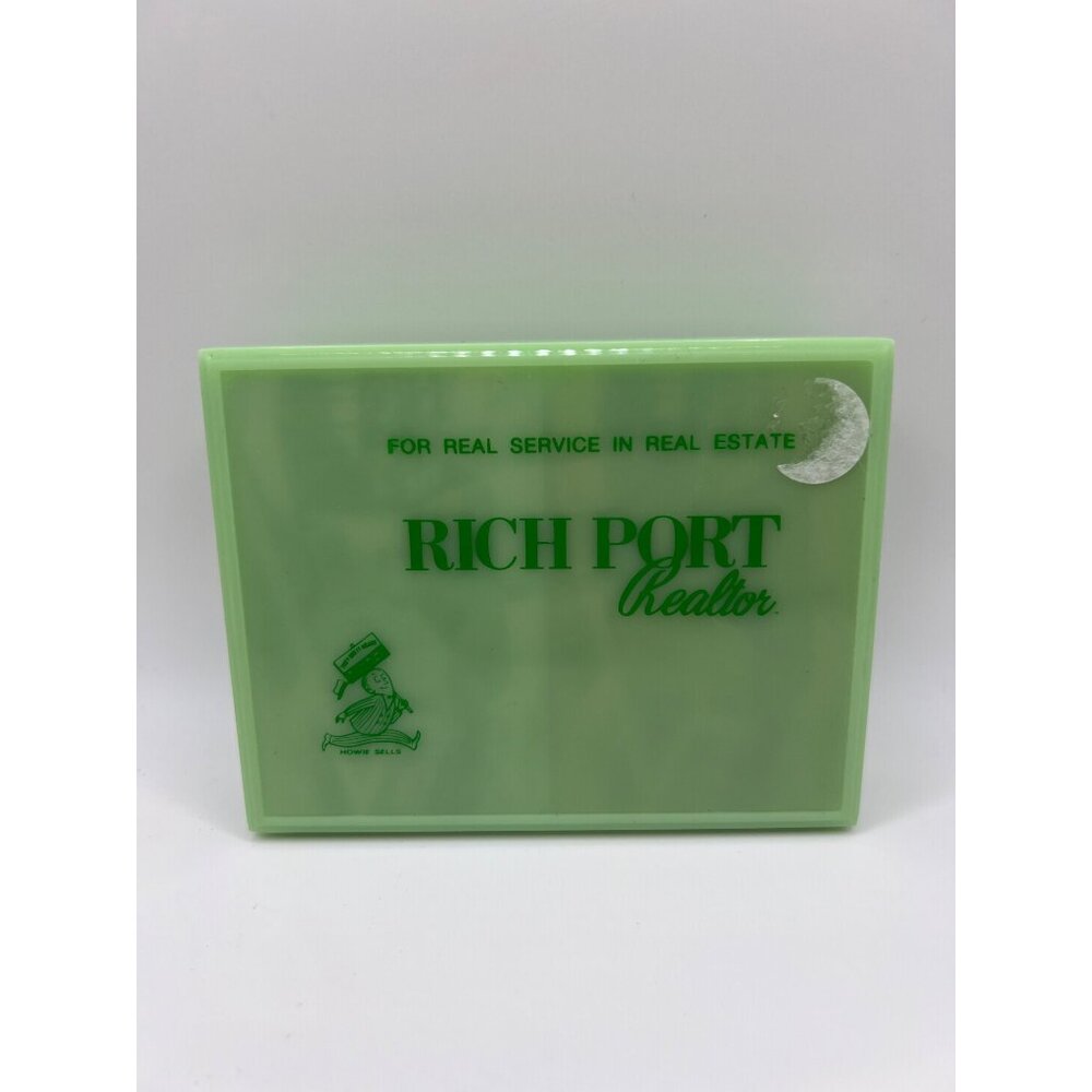 Vintage Rich Port Realtor Playing Cards Set Silver &‎ Gold Cards MCM Advertising